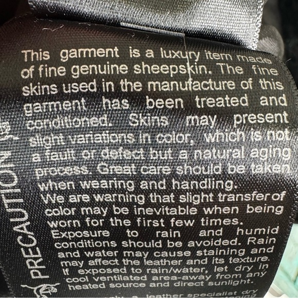 Mackage Mongolian Lamb Fur Leather Moto Jacket Size Small - Picture 16 of 16